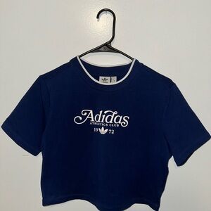 Adidas Blue Athletics Club Tee For Women